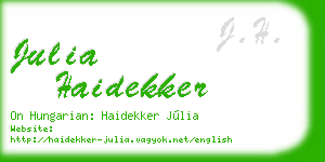 julia haidekker business card